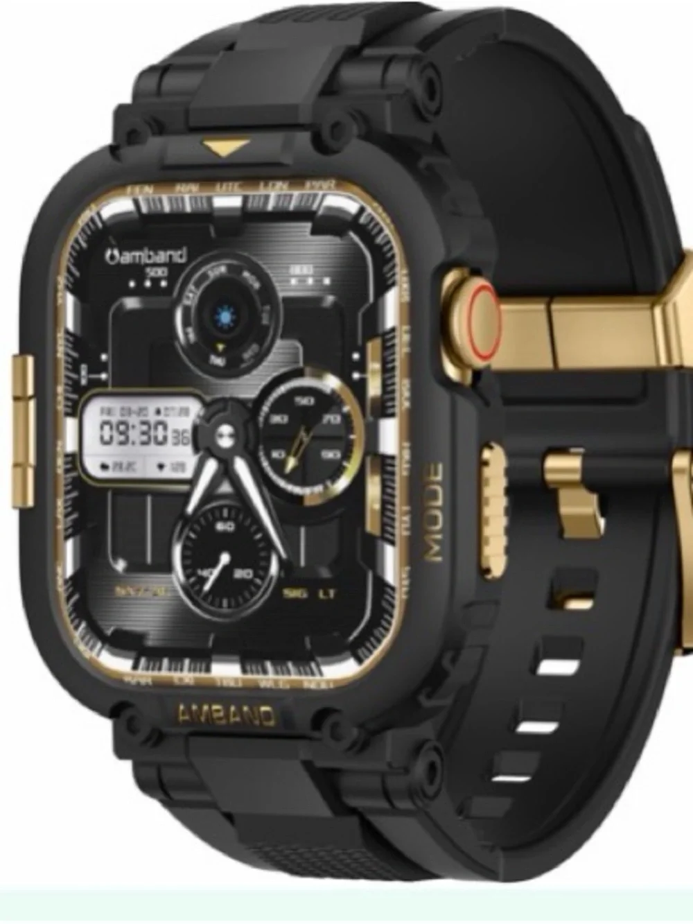 amBand Apple Watch Series 11/10 46mm Case & Band - Black Gold #32